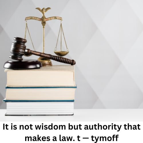 not wisdom but authority that makes a low