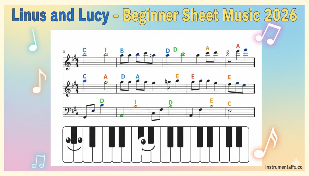 Linus and Lucy Sheet Music Beginner Version 2026