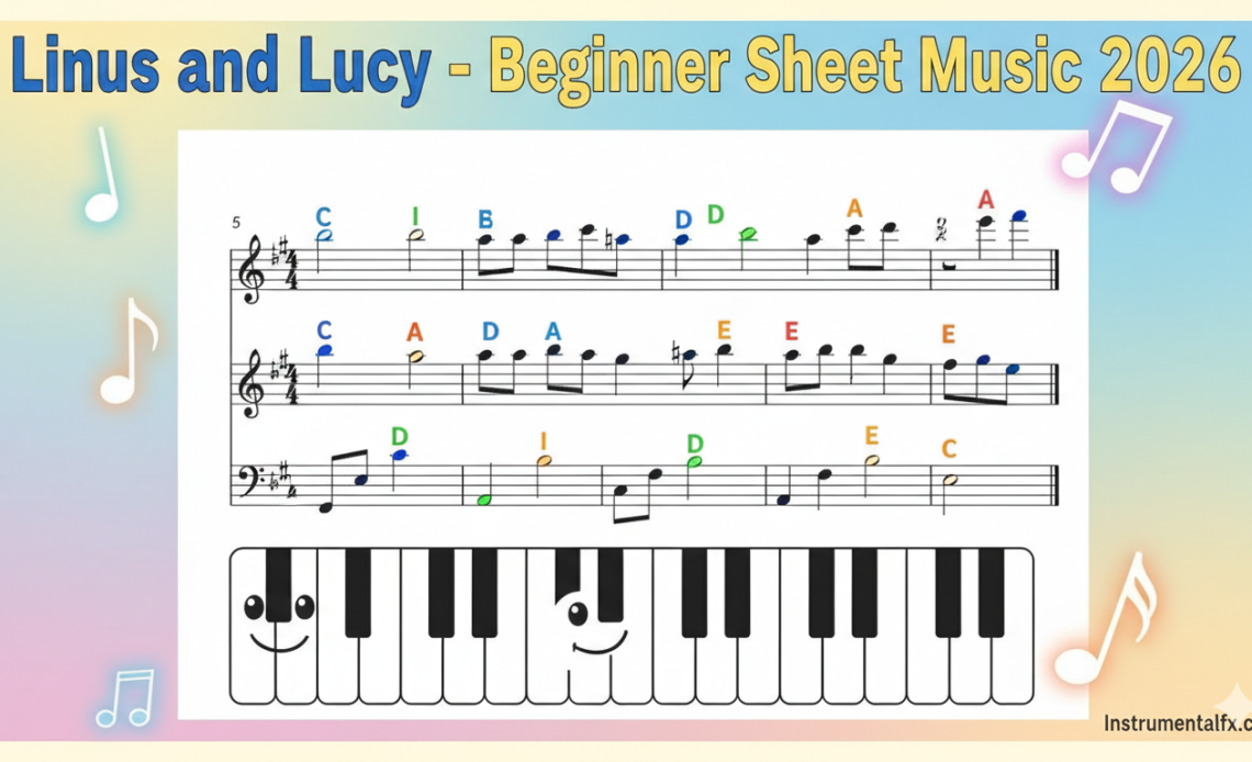 Linus and Lucy Sheet Music Beginner Version 2026