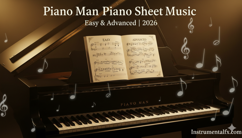 Piano Man Piano Sheet Music – Easy & Advanced 2026