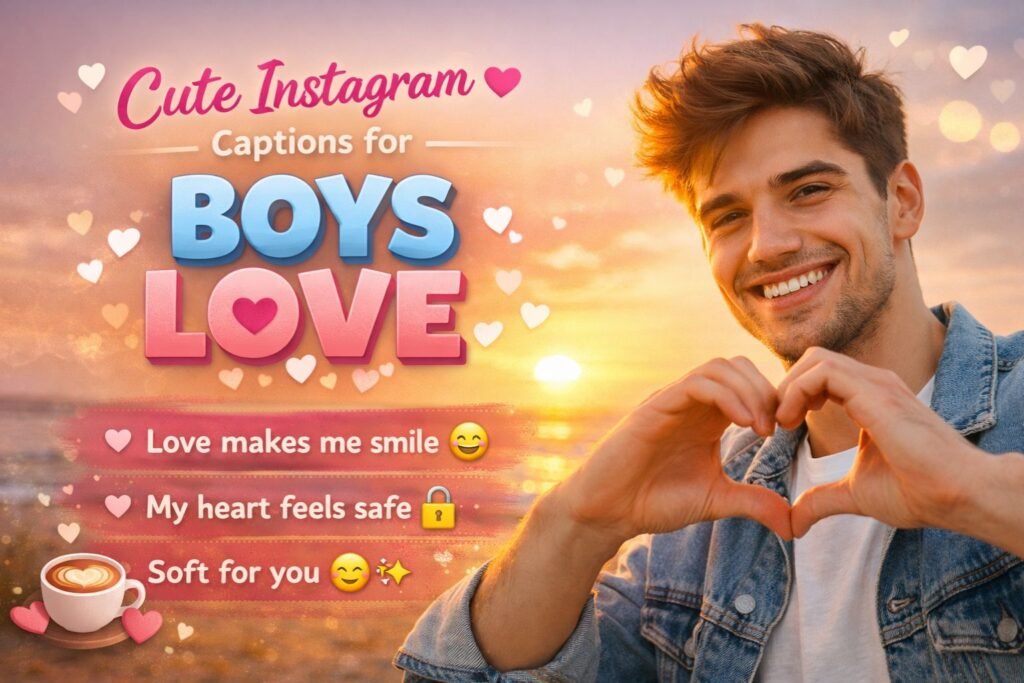 200+ Cute Instagram Captions for Boys Love Quotes 2026